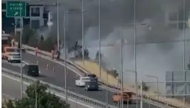 Anadolu Otoyolu'nda Sigara İzmatiyle Çıkan Yangın Tatlı Kaçışlara Dönüştü